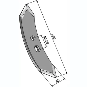 Beställ idag Stubbspets, 65 x 260 mm