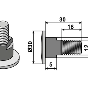 Begränsat antal Knivbult M12X1.75