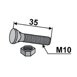 Spetsbult, 3/8'' x 35 Sista chansen