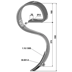 Populärt val Standard S-pinne, 32 x 10 mm