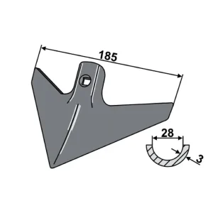 Reapris Rensarskär, 185 mm