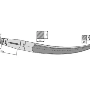 Sista chansen Balspjut, M20 x 1,5. 810 mm