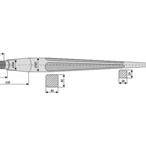 Balspjut, M28 x 1,5. 1.250 mm Snabb leverans
