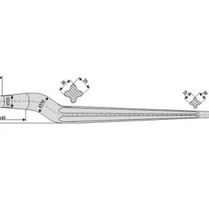 Balspjut, M22 x 1,5. 810 mm Reapris