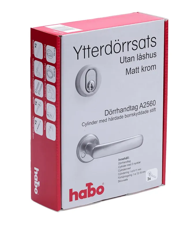 YTTERDÖRRSATS A2560 MATTKROM Nyhet