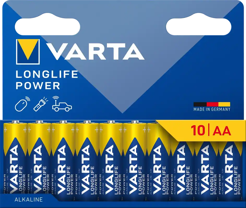 Fynd BATTERI AA VARTA LONGLIFE POWER LR06 10-PACK