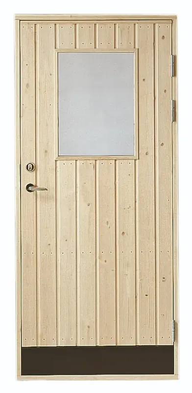 Handla nu FÖRRÅDSDÖRR RAK 18° 09X20 HÖGER MED GLAS OBEHANDLAD