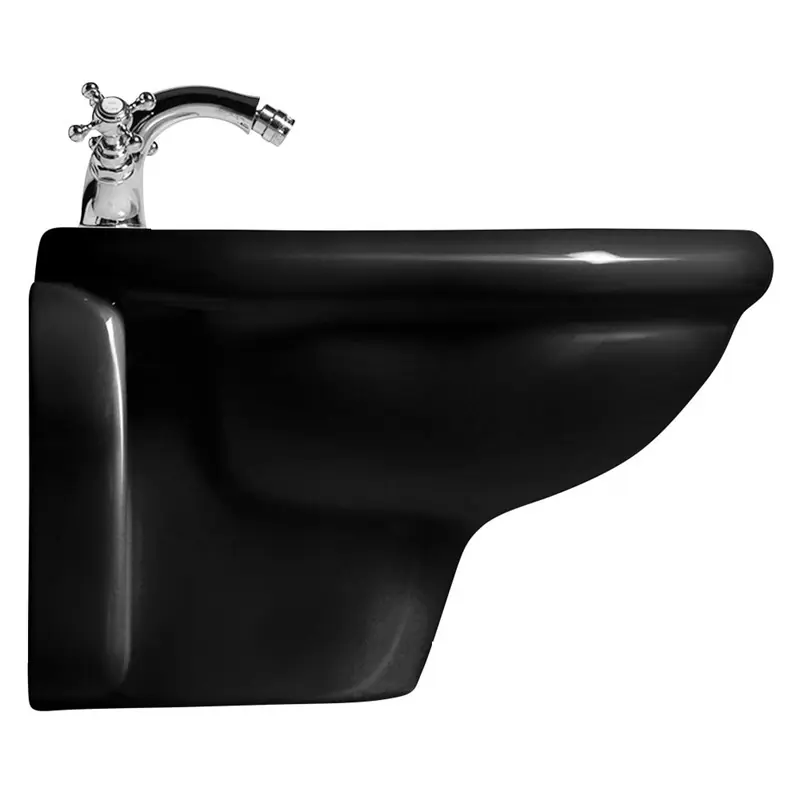 Vägghängd Bidé Lavabo Retro Svart Rea