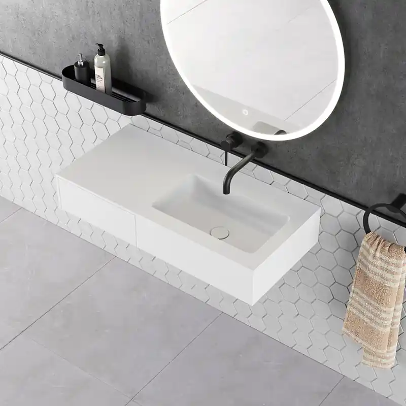 I lager Copenhagen Bath Siø Solid Surface 90 cm