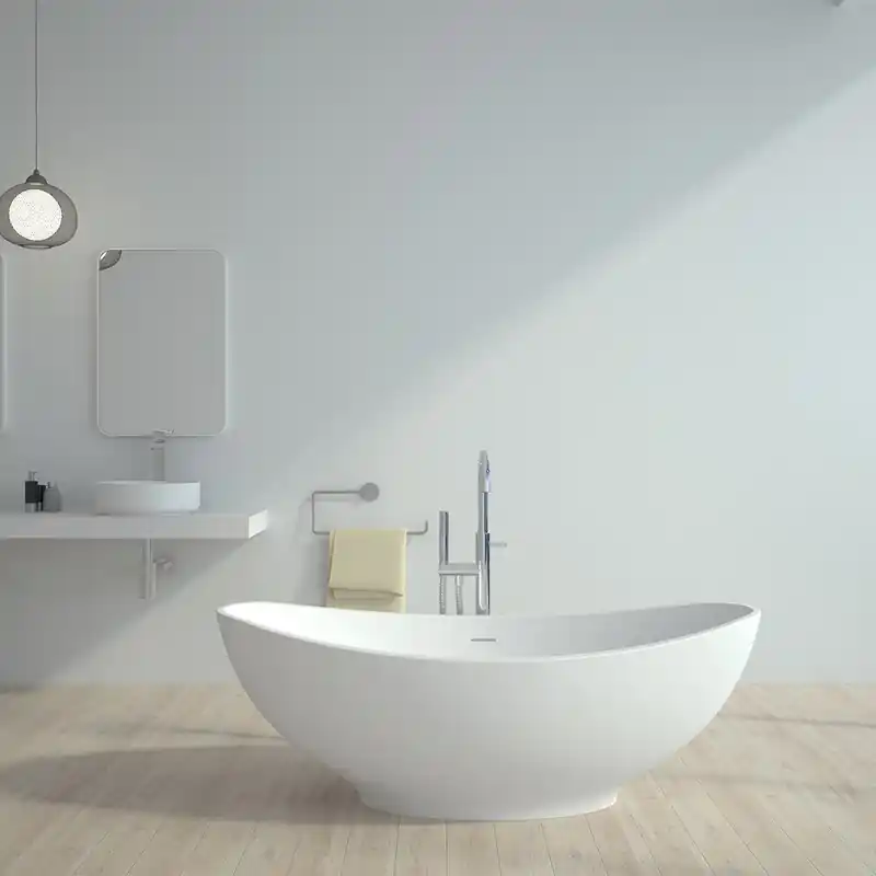 Badkar LH Smile Solid Surface 1590 mm Outlet