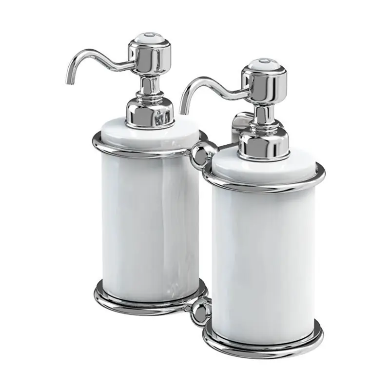 Tvålpump Burlington A20 Dubbel Krom/Vit Populär
