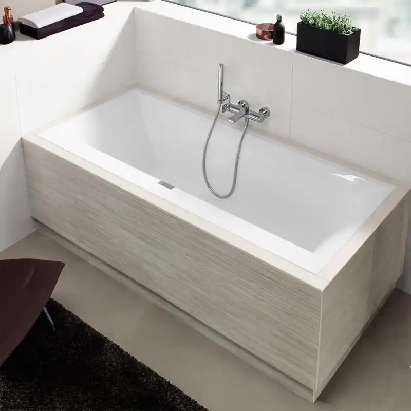 Bästa pris Inbyggnadsbadkar Villeroy & Boch Squaro Edge 12 Rektangulärt Alpinvit