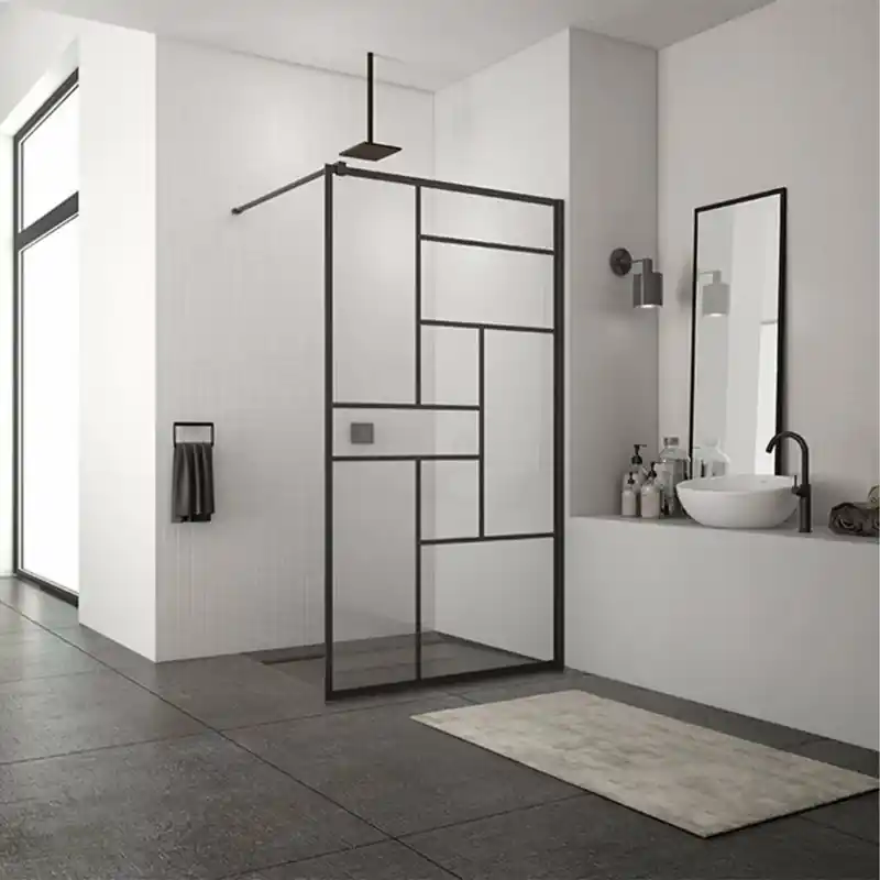 Duschvägg SanSwiss Easy Loft 73 Mattsvart Fynd