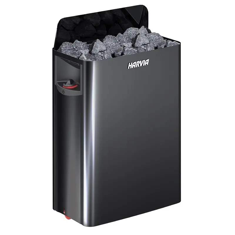 Bastuaggregat Harvia The Wall SW80 Black Steel 8 kW Extra rabatt