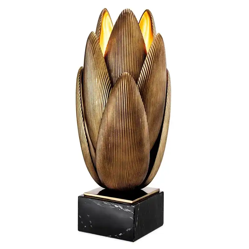 Köp nu Bordslampa Eichholtz Blossom 113701 Vintage Mässing/Svart Marmor