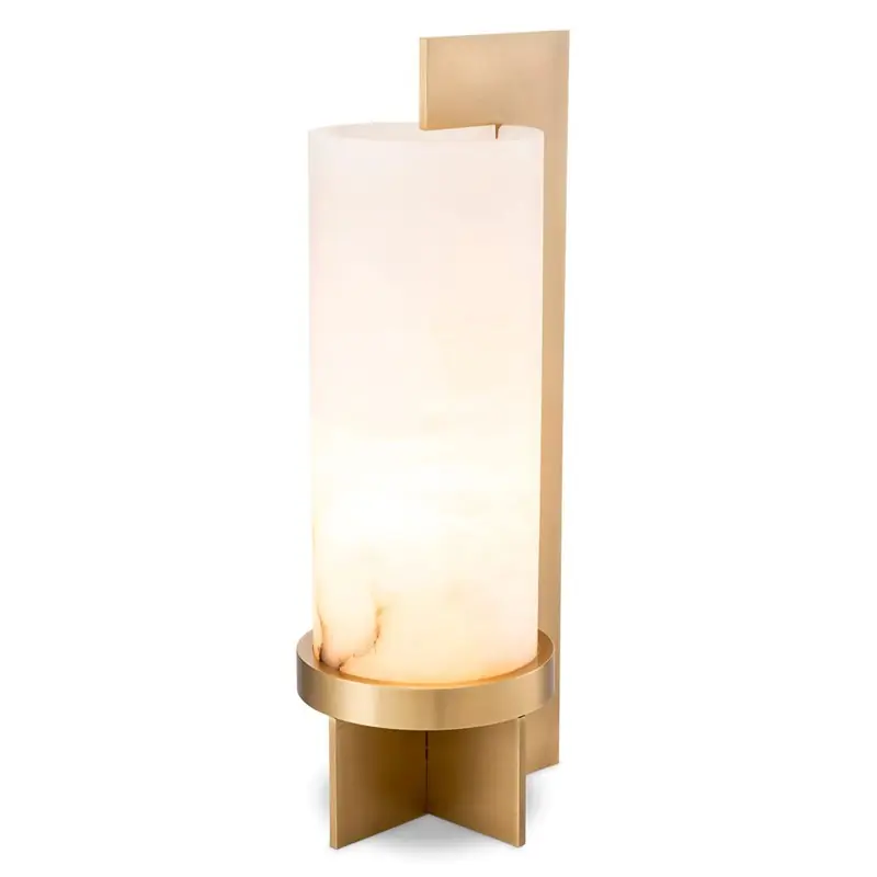 Bordslampa Eichholtz Atilla 114934 Antik Mässing/Alabaster Endast denna vecka