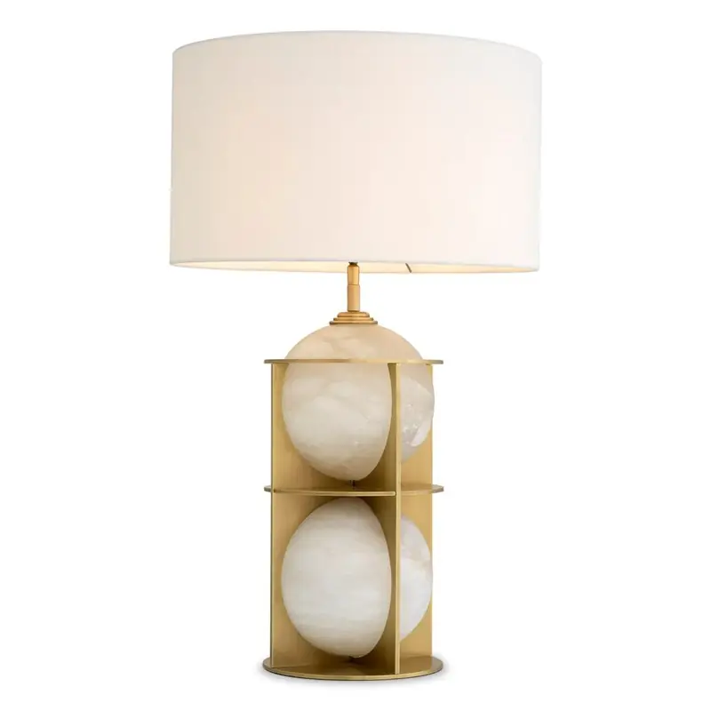 Bordslampa Eichholtz Eternity 115027 Antik Mässing/Alabaster Trygg betalning