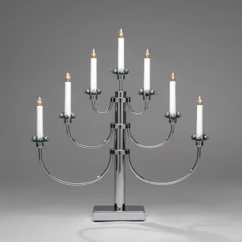 Adventsljusstake Konstsmide 2050 7 Ljus Krom Trygg betalning