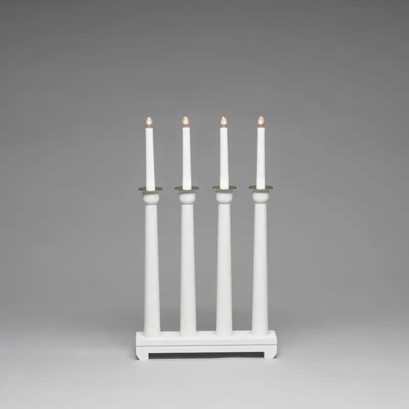 Rabatt Adventsljusstake Konstsmide 3975 4 Ljus Trä Vit