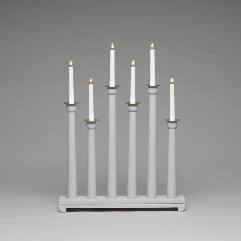 Adventsljusstake Konstsmide 3978 6 Ljus Trä/Mässing Grå Begränsad tid