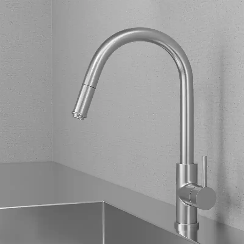 Lågt pris Köksblandare Scandtap Steel Access med Utdragbar Pip