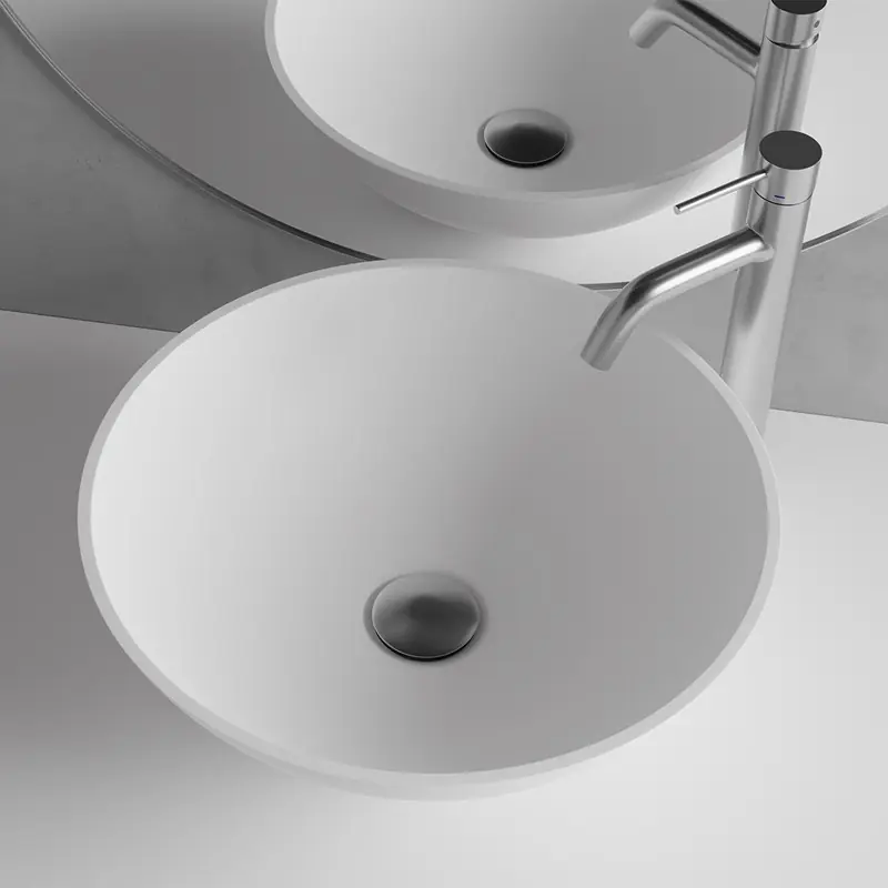 Outlet Tvättställ Scandtap Solid R1 Solid Surface Ø400 mm
