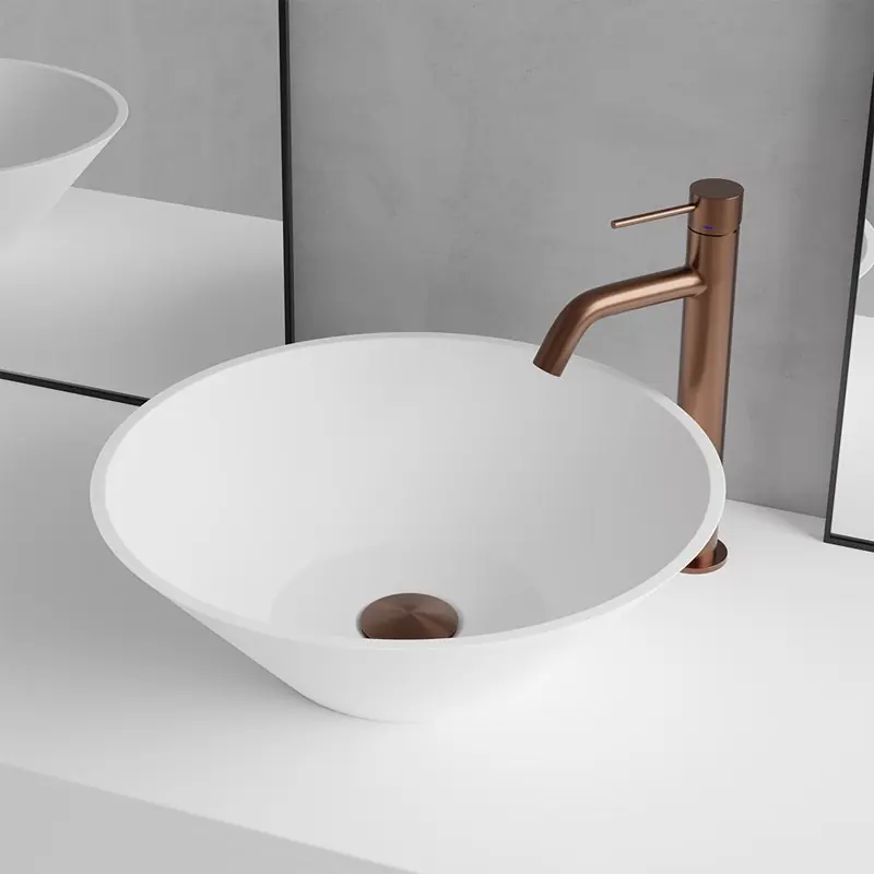 Tvättställ Scandtap Solid R3 Solid Surface Ø402 mm Reapris