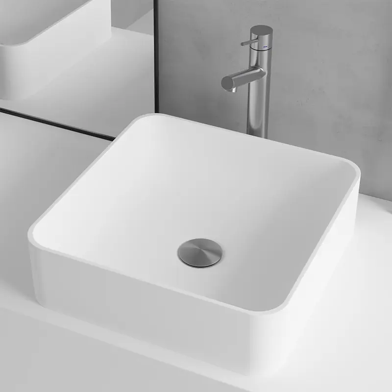 Billigare Tvättställ Scandtap Solid S1 Solid Surface 380x380 mm
