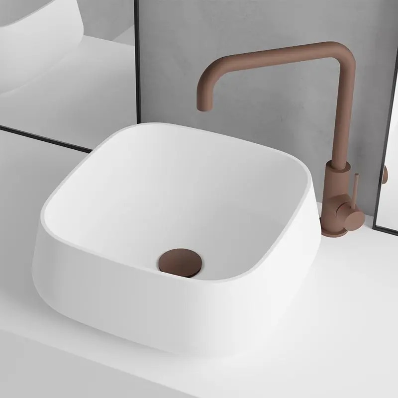 Billig Tvättställ Scandtap Solid S3 Solid Surface 380x380 mm