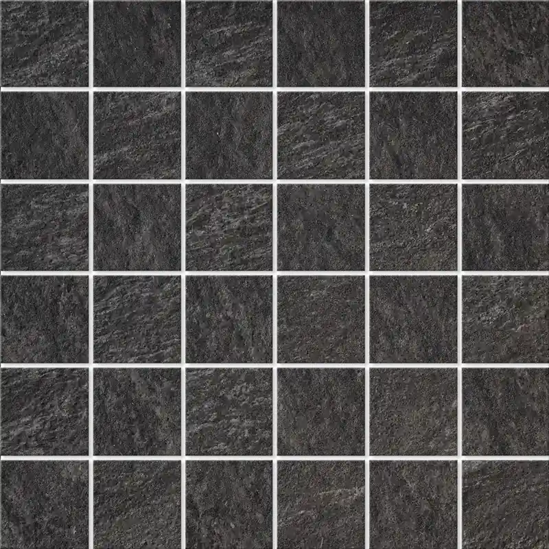 Begränsat antal Klinker Bricmate D0505 Quartzit Black 5x5 cm