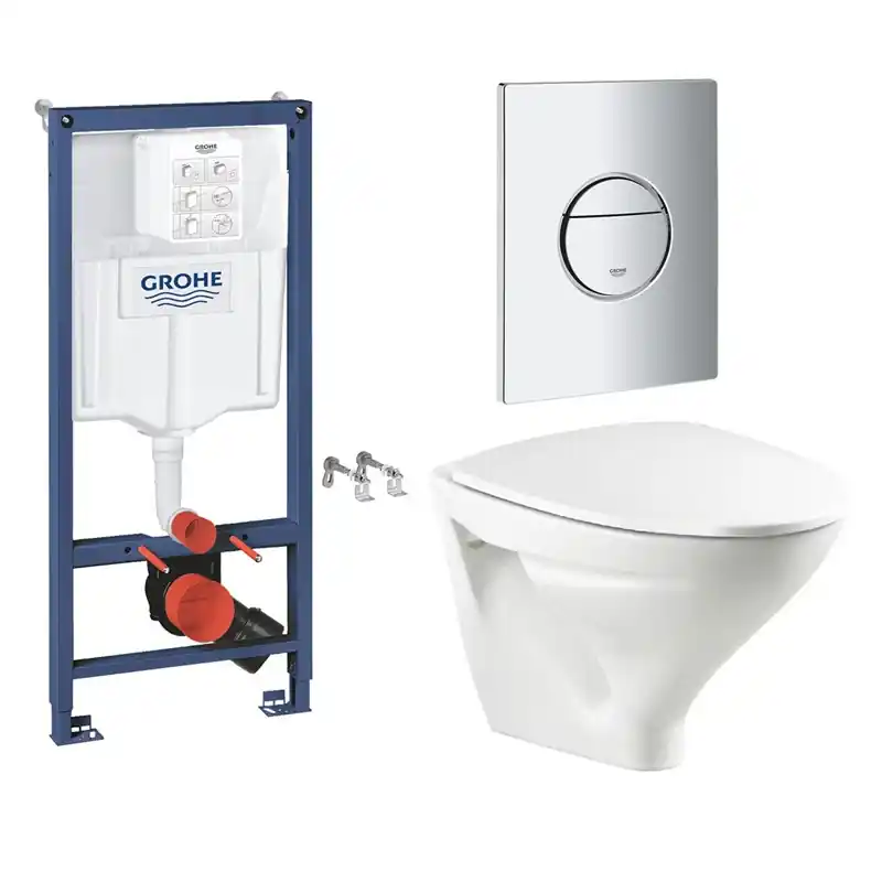 Vägghängd Toalettstol Ifö Sign 6875 med Grohe Rapid SL 113 c Begränsad tid