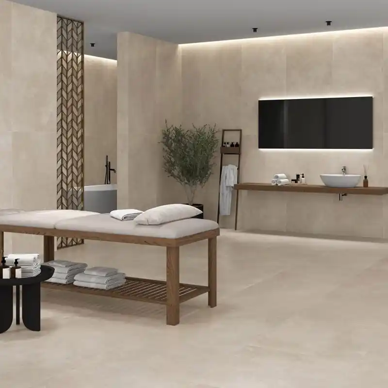 Klinker Tenfors Elementi Beige Matt 120x120 cm Outlet
