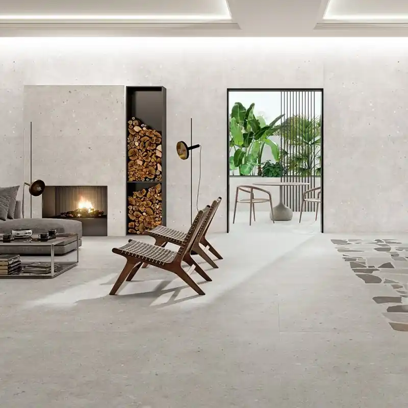 Klinker Tenfors Glamstone White Matt 75x75 cm Populär