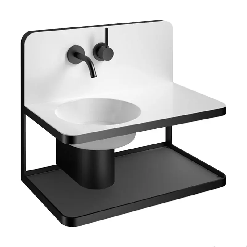 Tvättställ Alape Steel 19 WP.S19.1 600 mm VitMattsvart Billigare