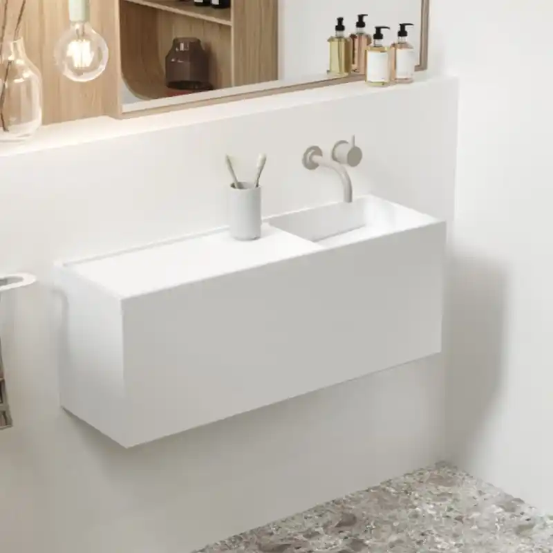Extra rabatt Tvättställ Copenhagen Bath Modul 80 LR-H Solid Surface 800 mm