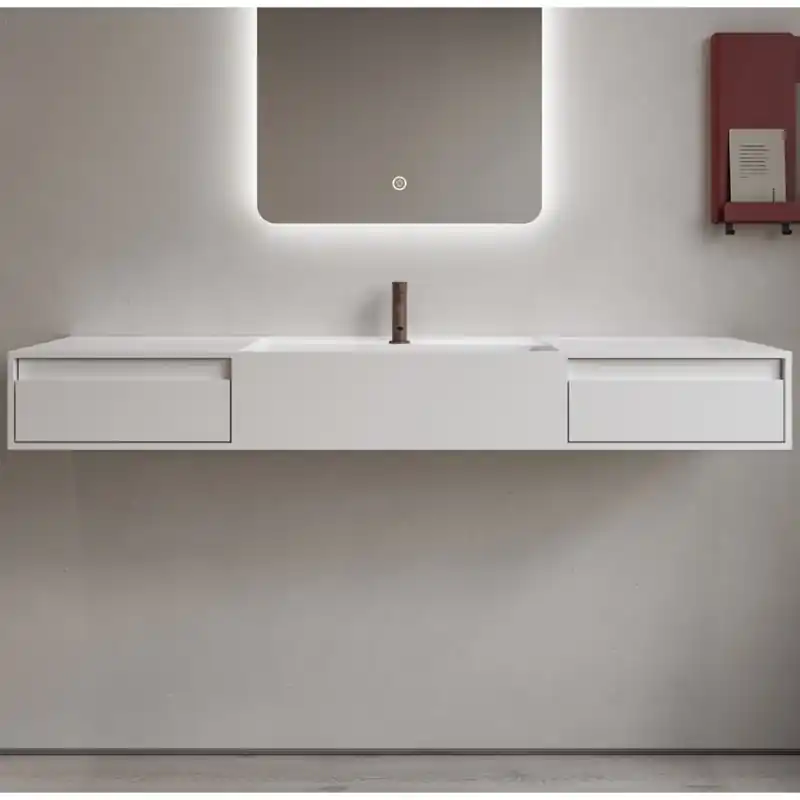 Tvättställsskåp Copenhagen Bath Modul 140 Solid Surface 1400 mm Populärt val