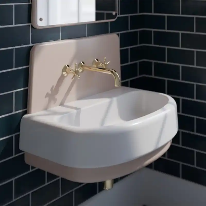Snabb leverans Tvättställ Copenhagen Bath Heritage Greige Solid Surface 700 mm