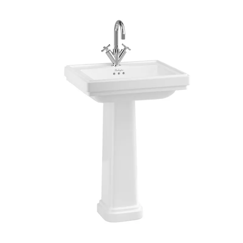 Reapris Tvättställ Burlington Riviera 580 mm med Piedestal Vit