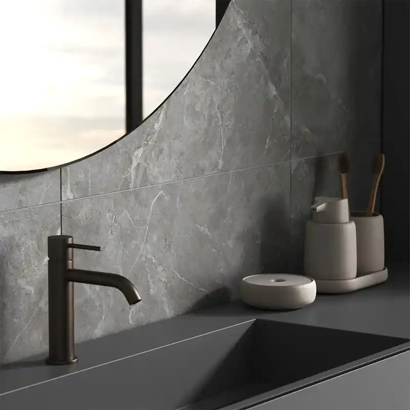Nedsatt pris Klinker Tenfors Pulpis Dark Grey Marmor Matt 60x60 cm