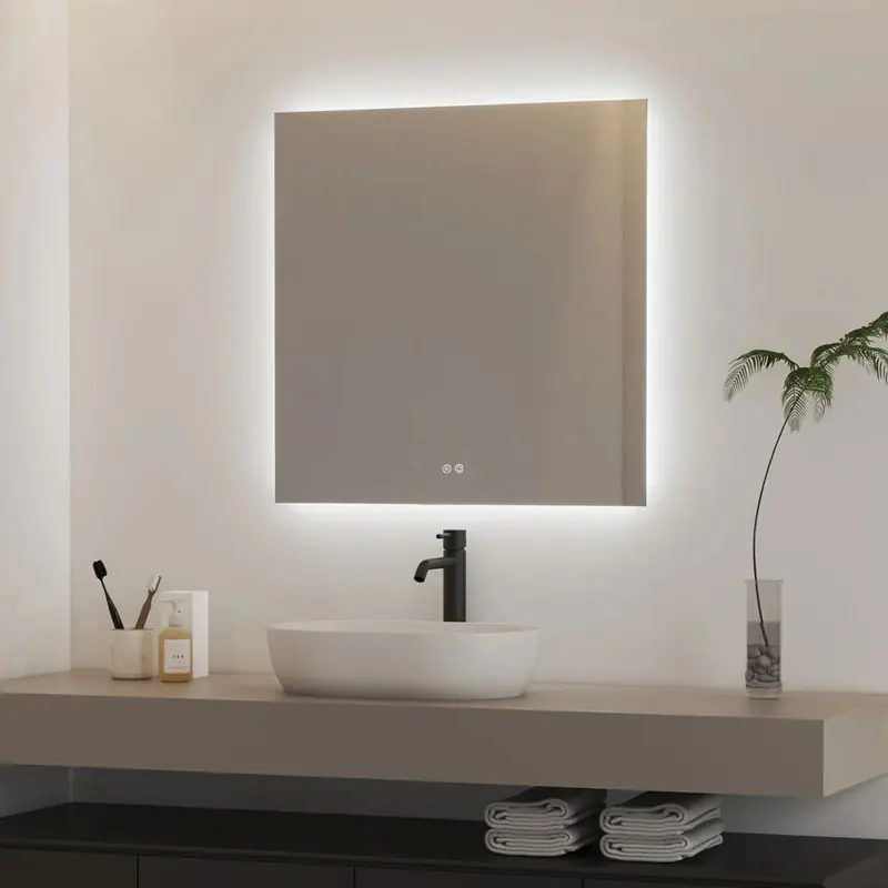 Badrumsspegel Tenfors Verona Imfri LED 80x80 cm Trygg betalning