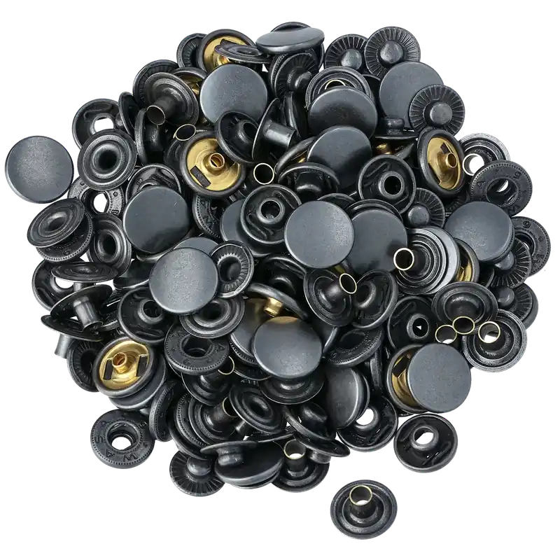 Tryckknappar 15 mm 50 st, silverfärgad Begränsat antal