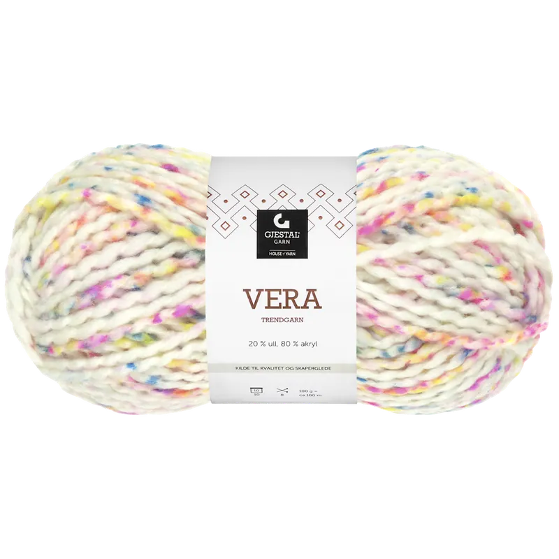 Vera ull/akrylgarn, tropisk mix Säker betalning