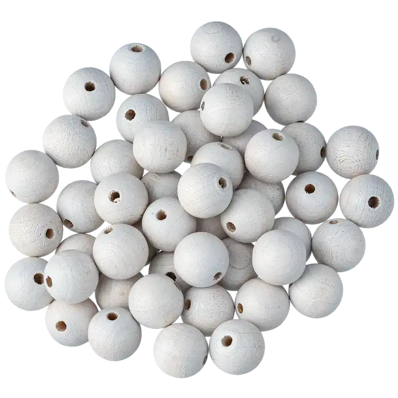 Träpärla 12 mm, natur Billig