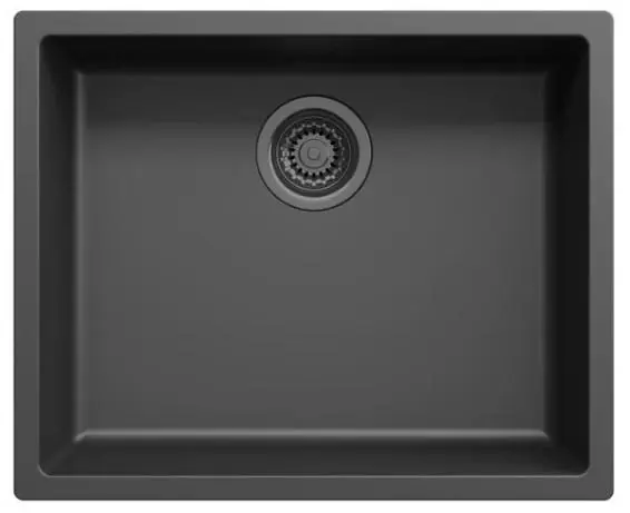 Svart diskho 50 x 40 cm, för under- och ovanmontering, med automatisk avloppsplugg i gun metal 1208971860 Köp nu