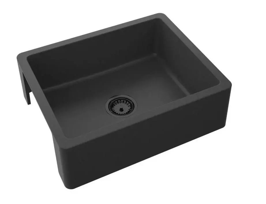 GraniteMy Traditionell Lantlig Diskho - 2-Sidig Granitho 60x48 cm Svart undermonterad med svart plugg 1208968029 Populärt val