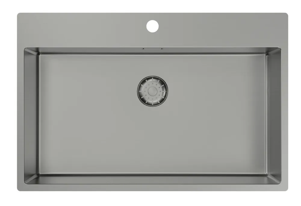 Pure.Sink Comfort Gun metal Stor diskho 75x40 cm Tapwing med kranöppning PCM7540T-61 Lågt pris