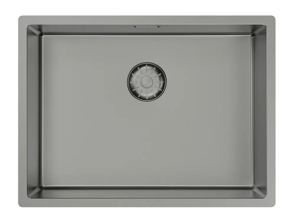 Begränsat antal Pure.Sink Comfort PVD-belagd diskho i gun metal, 55 x 40 cm, för undermontering, infälld montering och påbyggnad, PCM5540-61