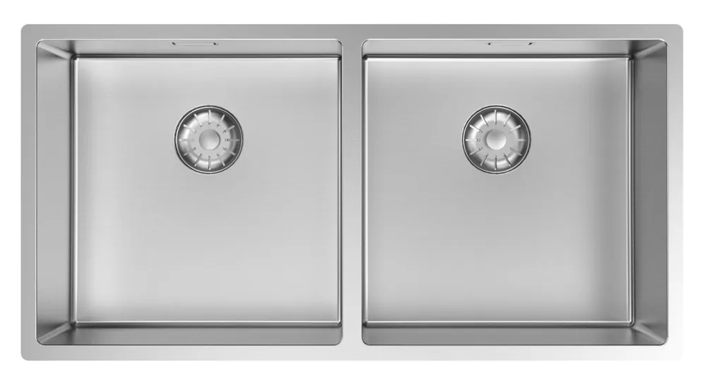 Erbjudandepris Pure.Sink Comfort Dubbel diskho i rostfritt stål, 86x40 cm, för infällning, planmontering och påbyggnad PCM404040-02