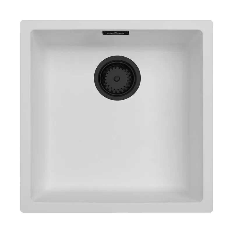 Endast denna vecka Vit Diskho 40x40 cm Underlimmad, Ovanpåliggande och Planlimmad med Matt Svart Propp 1208970535