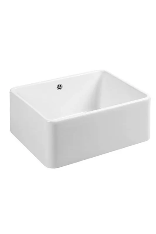 Ausmann Keramik Mira Keramisk Vit Diskho - Underbyggd och Infälld 590 x 458 mm med Rostfri Stålplugg 1208970733 Outlet